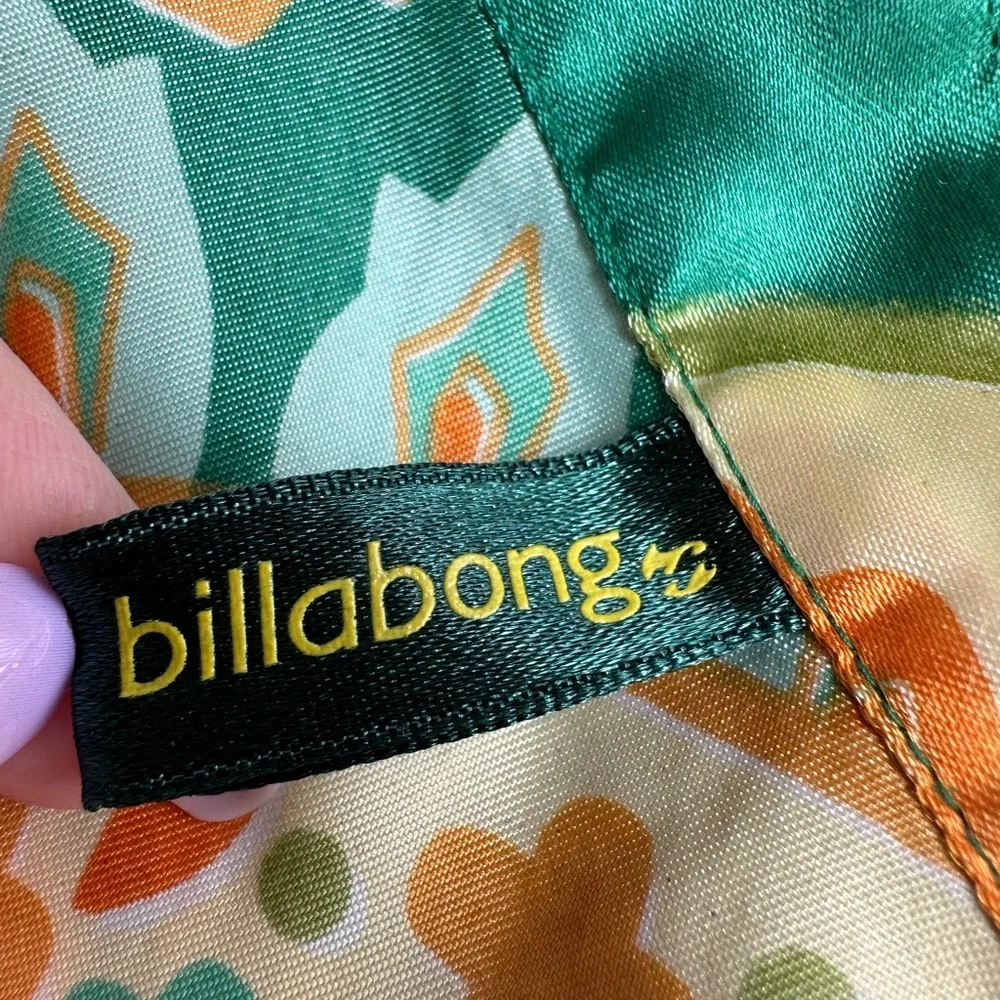 Billabong Silky 90’s Floral Lace Trim Side Zip Y2K Size M/L - Picture 10 of 12